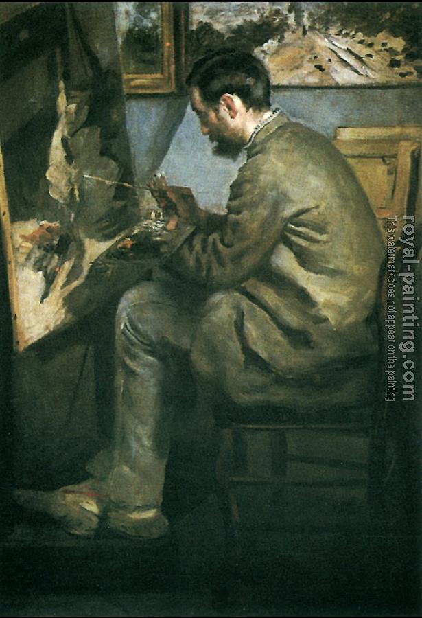 Pierre Auguste Renoir : Frederic Bazille at His Easel
